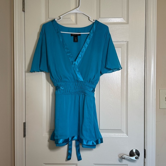 Lane Bryant size 22/24 blue blouse - Picture 1 of 9